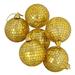 Northlight Seasonal 6ct Mirrored Glass Disco Ball Christmas Ornaments 2.75" (70mm) Glass in Gray/Yellow | Wayfair 31756452