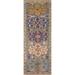 Geometric Heriz Serapi Indian Runner Rug Hand-Knotted Wool Carpet - 2'6"x 7'11"
