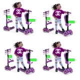 Hurtle ScootKid 3 Wheel Child Ride On Toy Scooter w/LED Wheels, Purple (4 Pack)