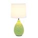 Highland Dunes Dopart Table Lamp Ceramic/Fabric in Green | 14.17 H x 7.09 W x 7.09 D in | Wayfair 06E9F7FA42D9414EA4ED99D706B009E1