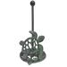 Breakwater Bay Cast Iron Seafoam Green Sea Turtle Coastal Ocean Freestanding Weighted Base Paper Towel Holder Iron in Gray/Green | Wayfair