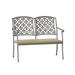 Woodard Casa Aluminum Garden Outdoor Bench Metal in Gray | 36.75 H x 44.5 W x 25.5 D in | Wayfair 3Y0404ST-72-50N