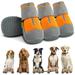 Dog Shoes for Medium Large Dogs Dog Booties with Reflective Strips Outdoor Paw Protectors with Anti-Slip Sole for Hot Pavement 4PCS