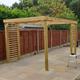 Wooden Garden Pergola Outdoor Gazebo - 2.4m Width - Panel Pergola Design