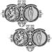 St Christopher Medal for Car Visor Clips for Cars Catholic Visor Clips Silver Car Driver Visor Clips St Christoper Visor Clips Lady Visor Clips for Cars Driving Decorations (4 Pieces)