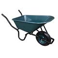 110 Litre 150kg Capacity Heavy Duty Outdoor Pneumatic Plastic Garden Wheelbarrow in Green,Durable Garden Trolley WheelBarrows