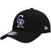 Youth New Era Black Colorado Rockies Core Classic 9TWENTY Adjustable Hat