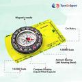 Orienteering Compass Hiking Backpacking Compass | Advanced Scout Compass Camping Navigation - Boy Scout Compass for Kids | Professional Field Compass for Map Reading - Best Survival Gifts