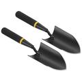 Uxcell 12 Inch Garden Shovel Steel Gardening Hand Trowel Bend Proof Hand Shovel with Rubber Handle 2 Pack