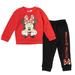 Disney Minnie Mouse Toddler Girls Fleece Pullover Sweatshirt and Pants Set