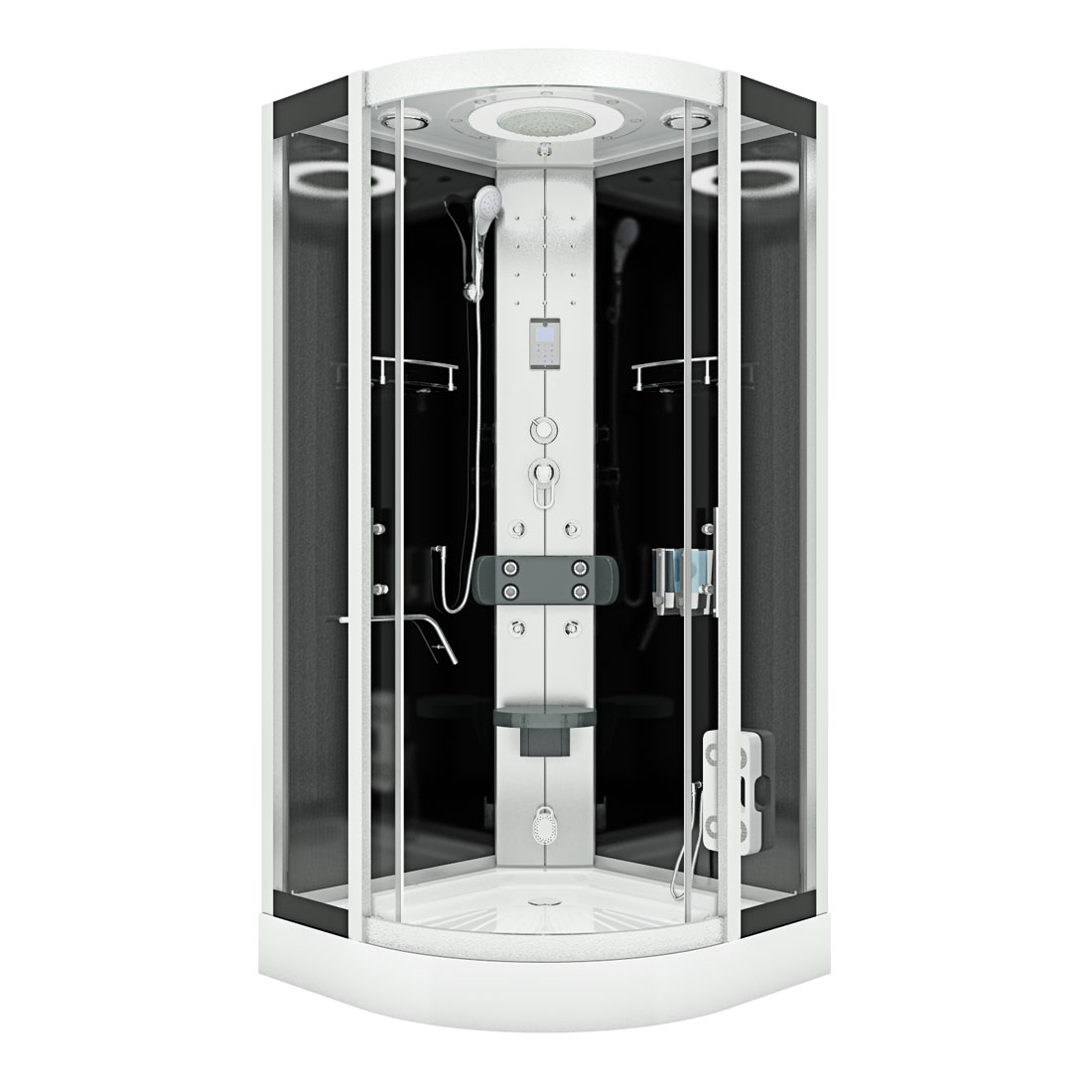 AcquaVapore Komplettdusche Duschkabine Fertigdusche Dusche D58-13T0-EC 90x90 cm mit 2K Scheiben Versiegelung Image