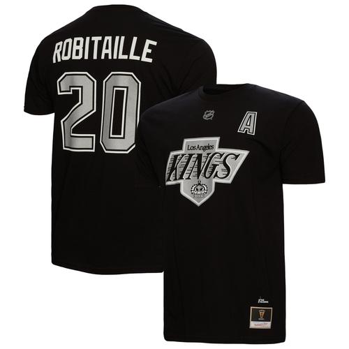 Mitchell & Ness Luc Robitaille Herren-T-Shirt mit Namen und Nummer der Los Angeles Kings, schwarz