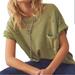 Free People Tops | Free People - We The Free Rubi Distressed T-Shirt - Nwt Size Small | Color: Green | Size: S