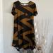 Lularoe Dresses | Lularoe || Carly Tshirt Dress | Color: Black/Brown | Size: Xs