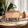 Topteng Vintage Decorative Radio, Wood | 6 H x 12.77 W x 8.4 D in | Wayfair E202-A010~003WF