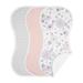 Watercolor Floral Lavender & Grey Absorbent Burp Cloths by Sweet Jojo Designs in Blue/Indigo/Pink | 0.1 H x 9.5 W in | Wayfair