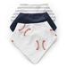 Baseball Patch Fabric Bandana Baby Bibs by Sweet Jojo Designs in Red/White | 11 W in | Wayfair 3P-Bib-BaseballPatch