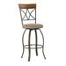 Winston Porter Jefferson Swivel Bar & Counter Stool Upholstered/Metal in Yellow | 41.51 H x 18.5 W x 20.5 D in | Wayfair CHLH1834 25848460