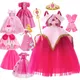 Disney-Costume Cosplay Princesse La Belle au Bois Dormant pour Bol Aurore Pêche Déguisement