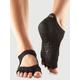 Toesox Half Toe Bellarina Women's Yoga Socks - Black