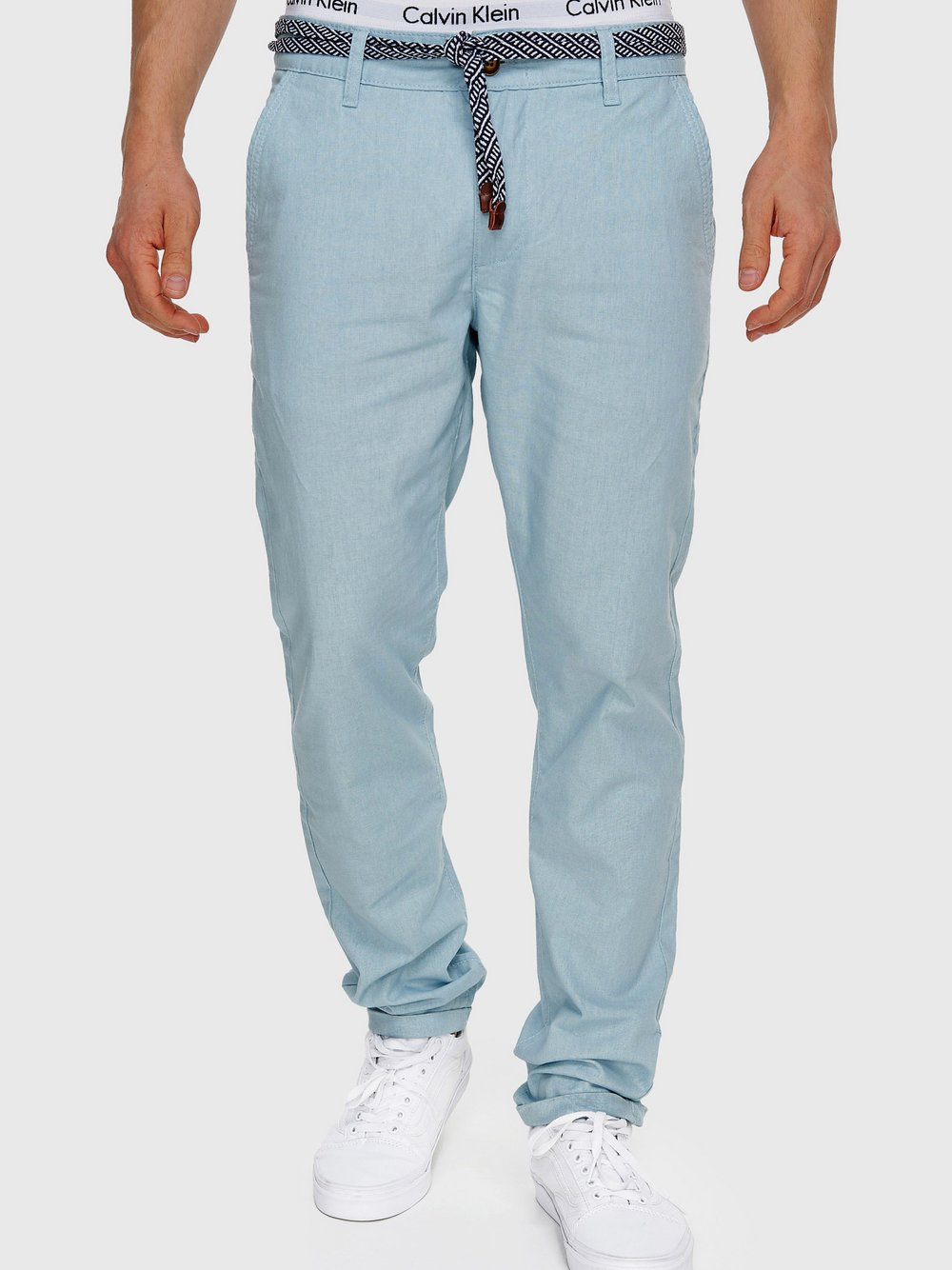 Indicode Leinenhose Herren hellblau, XL Image