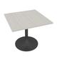 34" Small Square Table With Tulip Base 2 Person Round Office Table