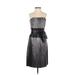 White House Black Market Cocktail Dress - Party: Black Print Dresses - Women's Size 0