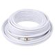 Monoprice RG6 Quad Shield Coaxial Cable - 15.24M (50ft) - White, CL2, 18AWG, 75Ohm, Heavy-Duty With F Type Connector