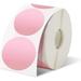 3 Pink Direct Thermal Labels Stickers Self-Adhesive Round Custom Thermal Stickers for Small Business Compatible with MUNBYN JADNES Rollo iDPRT Zebra Label Printers 500 Labels