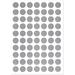 1050 3/4 Round Color Coding Circle Dot Labels Sticker 15 Sheets 0.75 inch Gray Sticker