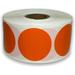 1 Roll 3/4 Round Blank Orange - Regular Circle Color Coding Coded Inventory Quality Control Dot Identification Stickers 500 Labels Per Roll