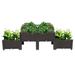 4Pcs Plastic Planter Box Raised Garden Bed Self-Watering Large Planter Garden Free Splicing Injection Box Stand Perfect for Outdoor Garden Planting Flowers Vegetables