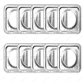 JINCHANG Kitchen Gadgets Accessories 10PCS Aluminum Foil Square Gas Stove Burner Covers Bib Oven Liners For Kitchen Gas Range Top Disposable Heavy Thick Quality Bib Liners Pans Gas Range Top Protector