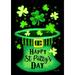 Toland Home Garden St Patty Top Hatty Shamrock St. Patricks Day Flag Double Sided 12x18 Inch