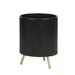 Everett Black Mid-Century Modern Planter with 3-Leg Metal Base