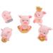 JETTINGBUY 5pcs/set Cute Pig Miniature Animal Garden Decoration Diy Fairy Garden Decoration