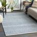 Hauteloom Allport Wool Living Room Bedroom Area Rug - Bohemian/Global - Blue Beige Gray - 8 x 10 -Oval