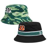 Men's New Era Black/Camo Cincinnati Bengals Reversible Bucket Hat
