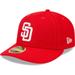 Men's New Era Scarlet San Diego Padres Low Profile 59FIFTY Fitted Hat