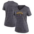 Women's Nike Gray Seattle Mariners City Connect Velocity Practice Performance V-Neck T-Shirt