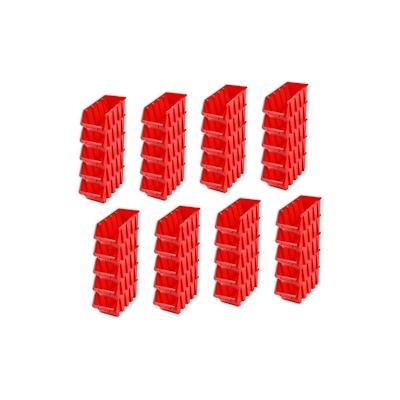 PROREGAL Mega Deal 40x Sichtlagerbox 4 | HxBxT 15,5x20,4x34cm | Polypropylen | Rot | Sichtlagerbehälter, Sichtlagerkasten, Sortierbehälter Image