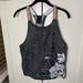 Adidas Tops | Adidas Floral Banded Workout Tank Top | Color: Black/White | Size: M