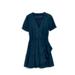 Madewell Dresses | Madewell Align Short Sleeve Ruffle-Wrap Mini Dress With V-Neck In Night Sky Navy | Color: Black/Blue | Size: 6