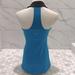 Lululemon Athletica Tops | Lululemon Scoop Neck Tank Luon Teal Blue Black Mesh Back Tank Top Women’s Size 6 | Color: Black/Blue | Size: 6