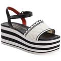 Kate Spade Shoes | Kate Spade New York Highrise Spade Wedge Sandals Nib | Color: Black/White | Size: 10