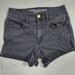 American Eagle Outfitters Shorts | American Eagle Jean Shorts Womens Size 6 Black Denim Hi Rise Shortie Stretch | Color: Black | Size: 6
