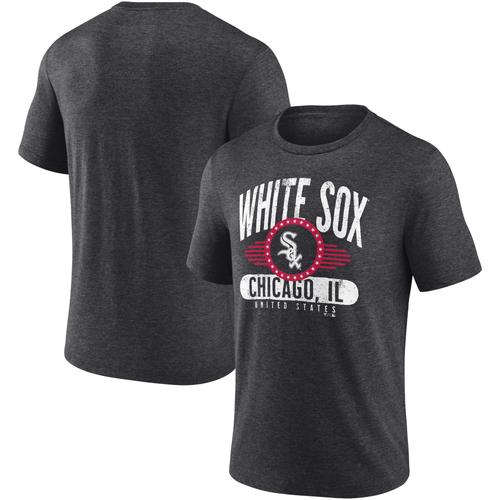 Chicago White Sox Badge of Honor Tri-Blend T-Shirt für Herren in meliertem Anthrazit