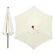 2.7M/3M Replacement Parasol Covers,6 Arms Parasol Replacement Canopy Garden Canopy Cover Replacement Cover For Parasol, Canopy ONLY(Size:2.7M,Color:white)