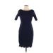 Boden Casual Dress - Sheath: Blue Solid Dresses - Women's Size 6 Petite