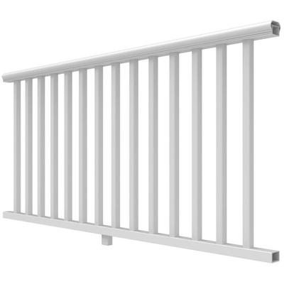 RDI Titan Pro Rail Vinyl Railing Kits 10 Foot x 42 Inch - Level with 1-1/4 Inch Square Balusters - White